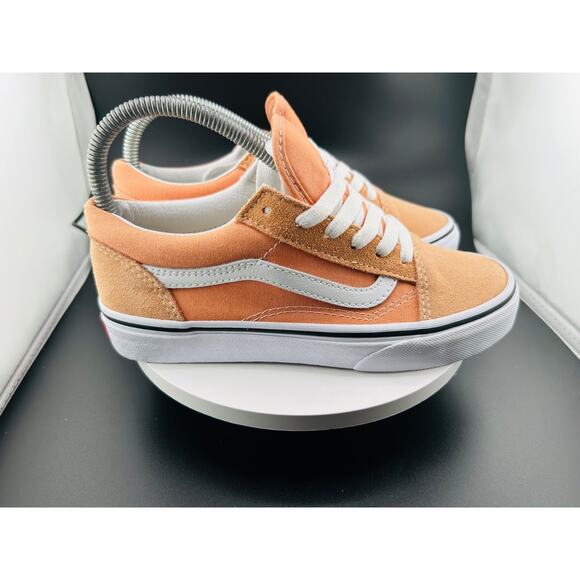 Vans Old Skool Shoes Peach/White Canvas Skate Sneakers 508357 Sz 4 - Picture 4 of 6